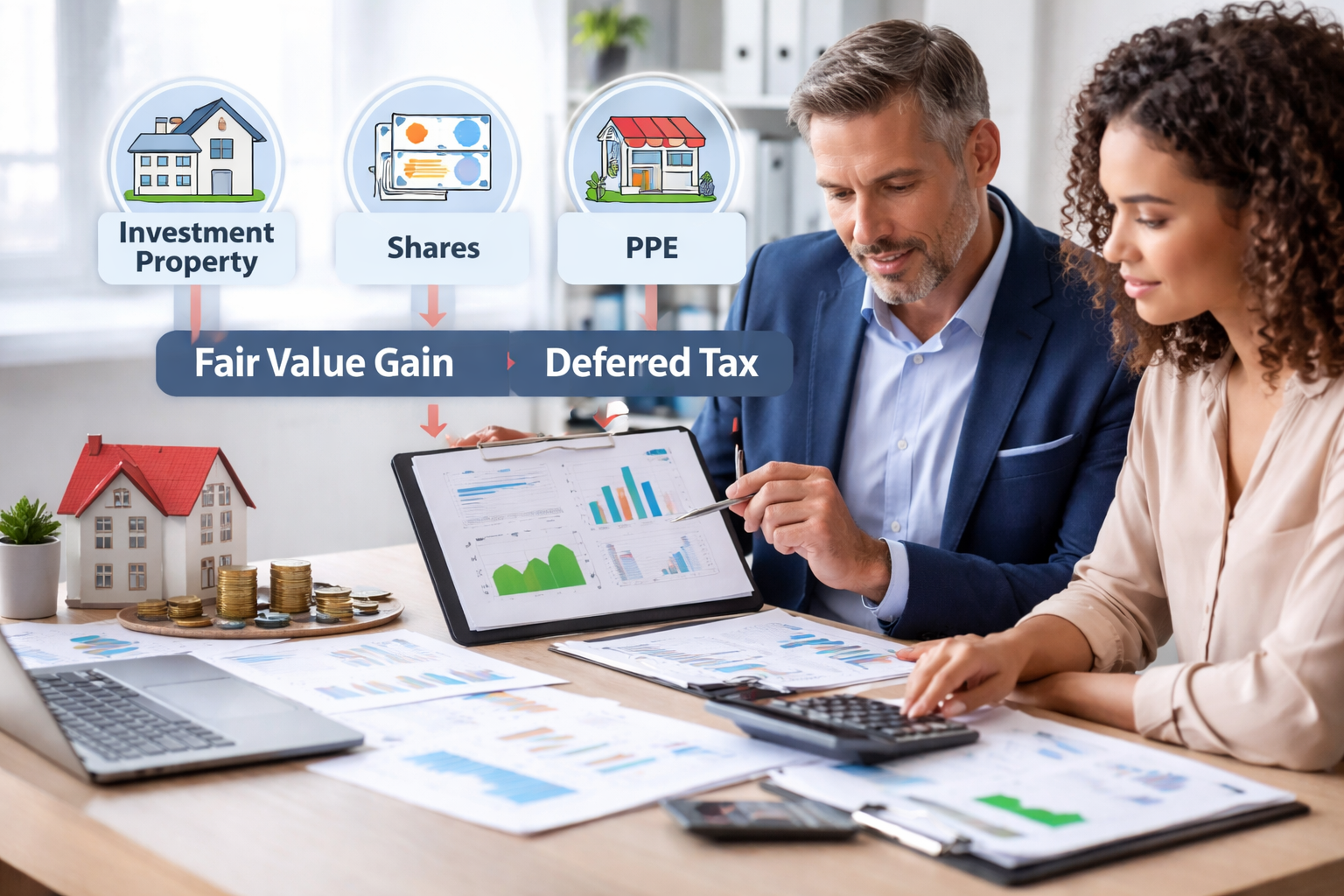 Fair value accounting under FRS 102 explained for investment property, shares and PPE by expert accountants in London. Tax, deferred tax & compliance guidance.